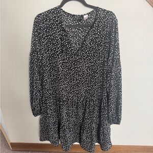 Black and White Floral Dress